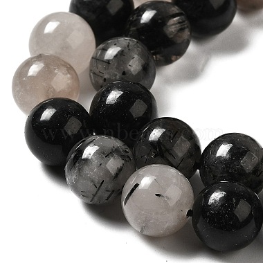 naturel noir quartz rutile brins de perles(G-R447-10mm-03-01)-3
