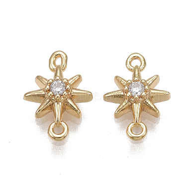 Real Gold Plated Clear Star Brass