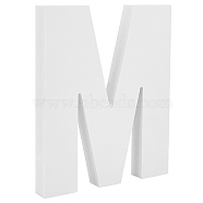 Gorgecraft Wooden Letter Ornaments, for DIY Craft, Home Decor, Letter.M, M: 150x125x15mm(WOOD-GF0001-15-13)