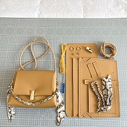 DIY Imitation Leather Crossbody Lady Bag Making Kits, Handmade Shoulder Bags Sets for Beginners, Gold, Finished Product: 22x18x6cm(PW-WG33648-06)