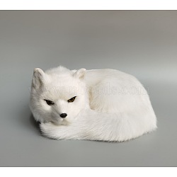 Faux Fur Simulation Fox Ornaments, Pretending Prop Decorations, White, 80x190mm(WG77206-01)