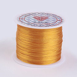 Flat Elastic Crystal String, Elastic Beading Thread, for Stretch Bracelet Making, Goldenrod, 0.5mm, about 49.21 yards(45m)/roll(EW-P002-0.5mm-A07)