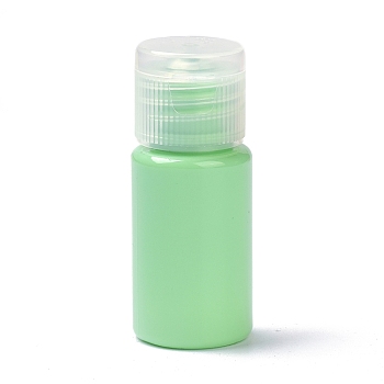 PET Bottles, Refillable Bottle, Travel Size Bottles with Flip Cap, for Skin Care Refillable Bottle, Column, Pale Green, 2.3x5.6cm, Hole: 13mm, Capacity: 10ml(0.34fl. oz)