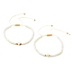 Ensemble de bracelets de perles tressées en fil de nylon réglable(BJEW-JB06450)-1