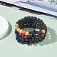 Cross Beads Stretch Bracelets Set for Women(BJEW-JB07150)-2