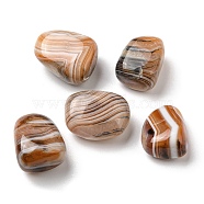 Natural Red Striped Agate/Banded Agate Beads, Nuggets, No Hole/Undrilled, 25.5~28x20~22.5x13~16mm(G-B043-01)