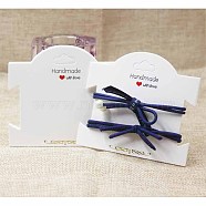 Paper Hair Clip Display Cards, Word, 9x10cm, about 100pcs/set(CON-PW0001-140I-01)