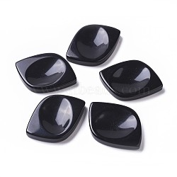 Natural Obsidian Massager, Worry Stone for Anxiety Therapy, Leaf, 58x42x7~8mm(DJEW-F008-B04)
