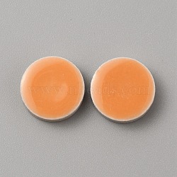 Porcelain Mosaic Tiles, Round Shape Mosaic Tiles, for DIY Mosaic Art Crafts, Picture Frames and More, Sandy Brown, 17x3.5~4mm, 45pcs/bag(DIY-WH0453-33G)