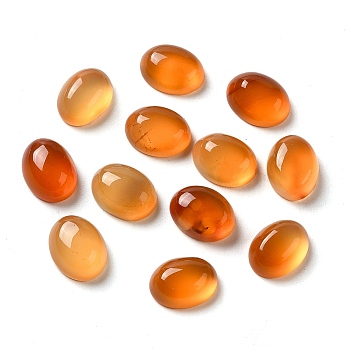 Natural Red Agate Cabochons, Oval, 9x7x4mm