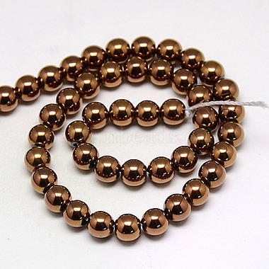 Electroplate Non-magnetic Synthetic Hematite Beads Strands(G-J169A-8mm-01)-2