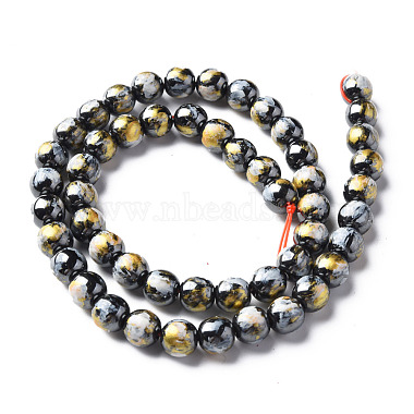 Spray Painted Non-magnetic Synthetic Hematite Beads Strands(G-N337-06D)-2