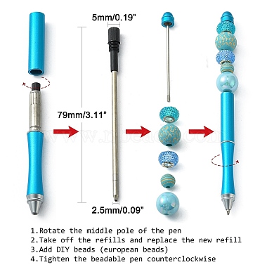 Пластиковые шариковые ручки(AJEW-L082-B08)-2