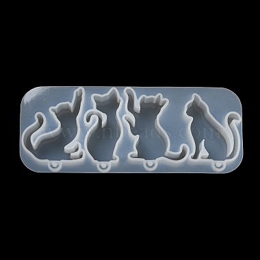 Cat Shape Pendant DIY Silicone Mold(DIY-K067-02B)-4