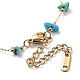 Synthetic Turquoise Chips Beaded Chain Bracelets(BJEW-G692-01A)-3