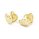 Boucles d'oreilles créoles coeur en laiton pour femme(EJEW-P215-05G)-2