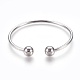 304 Stainless Steel Cuff Bangles(BJEW-F350-01P)-2