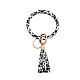 Leopard Print Pattern PU Imitaition Leather Bangle Keychains(KEYC-PW0009-08A)-1