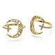 Brass Micro Pave Clear Cubic Zirconia Cuff Rings(RJEW-S045-014G-NR)-2