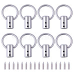 8 Sets Alloy Clasps, DIY Purse Making Supplies, with Iron Screws, Platinum, 45.5x32x13.5mm(FIND-FH0011-59P)
