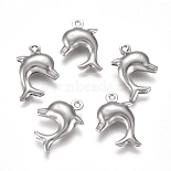 Stainless Steel Color Dolphin Stainless Steel Pendants(X-STAS-I138-13P)