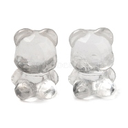Natural Quartz Crystal Beads, Rock Crystal Beads, Bear, 17x12x11mm, Hole: 0.8mm(G-L589-002)