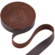 Flat Imitation Leather Cord, for Pillow Decor, Coconut Brown, 19x1.6mm, about 5.47 Yards(5m)/Roll(LC-GF0001-04B-02)