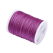 Nylon Thread Cord, DIY Braided Ball Jewelry Making Cord, Medium Violet Red, 0.8mm, about 10m/roll(10.93yards/roll)(NWIR-NS018-0.8mm-105)