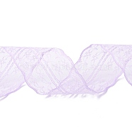 Polyester Lace Trim, Lace Ribbon For Sewing Decoration, Plum, 45mm, about 1- 3/4 inch(45mm) wide, about 10.93 yards (10m)/roll(OCOR-A004-01C)