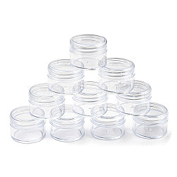 (Defective Closeout Sale: Scratched) Plastic Bead Containers, Screw Top Bead Jars, Column, Clear, 4.3x3.05cm, Inner Diameter: 3.65cm(CON-XCP0002-30)
