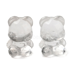 Natural Quartz Crystal Beads, Rock Crystal Beads, Bear, 17x12x11mm, Hole: 0.8mm(G-L589-002)