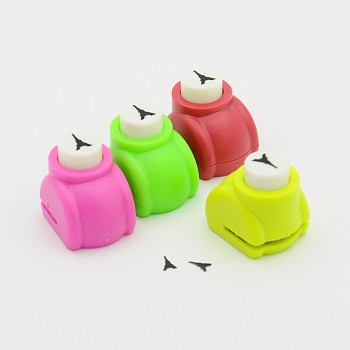 Mini Plastic Craft Punch Sets for Scrapbooking & Paper Crafts, Eiffel Tower, Random Color, 33x26x31mm