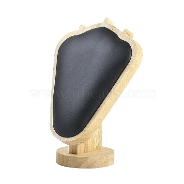 Bust Shaped PU Leather Necklace Display Stands(NDIS-C005-02A)-2