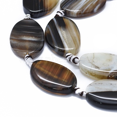 Agate à bandes naturelles / brins de perles d'agate à rayures(G-I245-58C)-3
