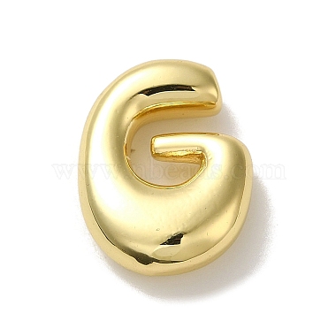 Real 18K Gold Plated Letter G Brass Beads