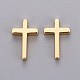 Brass Tiny Cross Charms(X-KK-L189-05G)-2