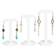 3 Sizes T-Shaped Opaque Acrylic Dangle Earring Display Stands(ODIS-WH0029-55)-1