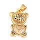 Brass Clear Cubic Zirconia Pendants(ZIRC-J025-82G)-4