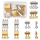 10Pcs 10 Styles Alloy Magnetic Clasps Slide Lock Clasps with Spring Ring Clasps(FIND-TA0002-03)-2