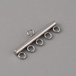201 Stainless Steel Chandelier Component Links, Stainless Steel Color, 9x25x2.5mm, Hole: 2mm(STAS-WH0043-06D-P-1)