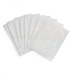 50Pcs PP Heart Pattern Laser Card Film, Rectangle, White, 91x66x0.4mm(AJEW-TADJ0001-27B)
