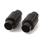 304 Stainless Steel Magnetic Clasps, Column, Round Hole, Black, 20x10x10mm, Hole: 6mm(SA-CBA15BC-14EB)