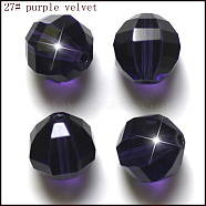 Imitation Austrian Crystal Beads, Grade AAA, Faceted, Round, Indigo, 6mm, Hole: 0.7~0.9mm(SWAR-F079-6mm-27)