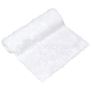 Plush Polyester Fabric, DIY Fluffy Toy Display Photography Background Prop Home Decoration, White, 1000x300x5mm(AJEW-WH0419-39B)