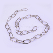 Iron Cable Chains, Lamp Lifting Chain, Unwelded, Platinum, 1060mm, Link: 40x20x3.5mm(IFIN-WH0050-06P)