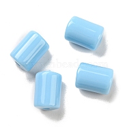 Opaque Acrylic Beads, Column, Light Blue, 10x7mm, Hole: 1.8mm, about 1100pcs/500g(OACR-B013-18A)
