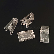 Transparent Acrylic Binder Paper Clips, Card Assistant Clips, Rectangle, Clear, 25x14mm(ZXFQ-PW0003-09)