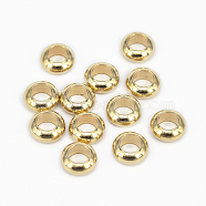 Brass Spacer Beads, Nickel Free, Ring, Raw(Unplated), 10x4mm, Hole: 6mm(KK-F713-05C)