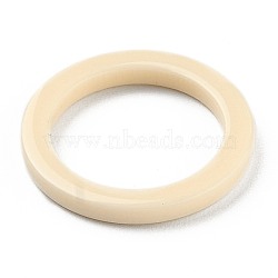 Cellulose Acetate(Resin) Finger Rings, Plain Band Rings, PeachPuff, US Size 6, Inner Diameter: 17mm(RJEW-Z007-02C)