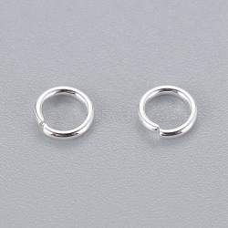 304 Stainless Steel Jump Rings, Open Jump Rings, Silver Color Plated, 20 Gauge, 5x0.8mm, Inner Diameter: 3.5mm(STAS-E464-09A-S)